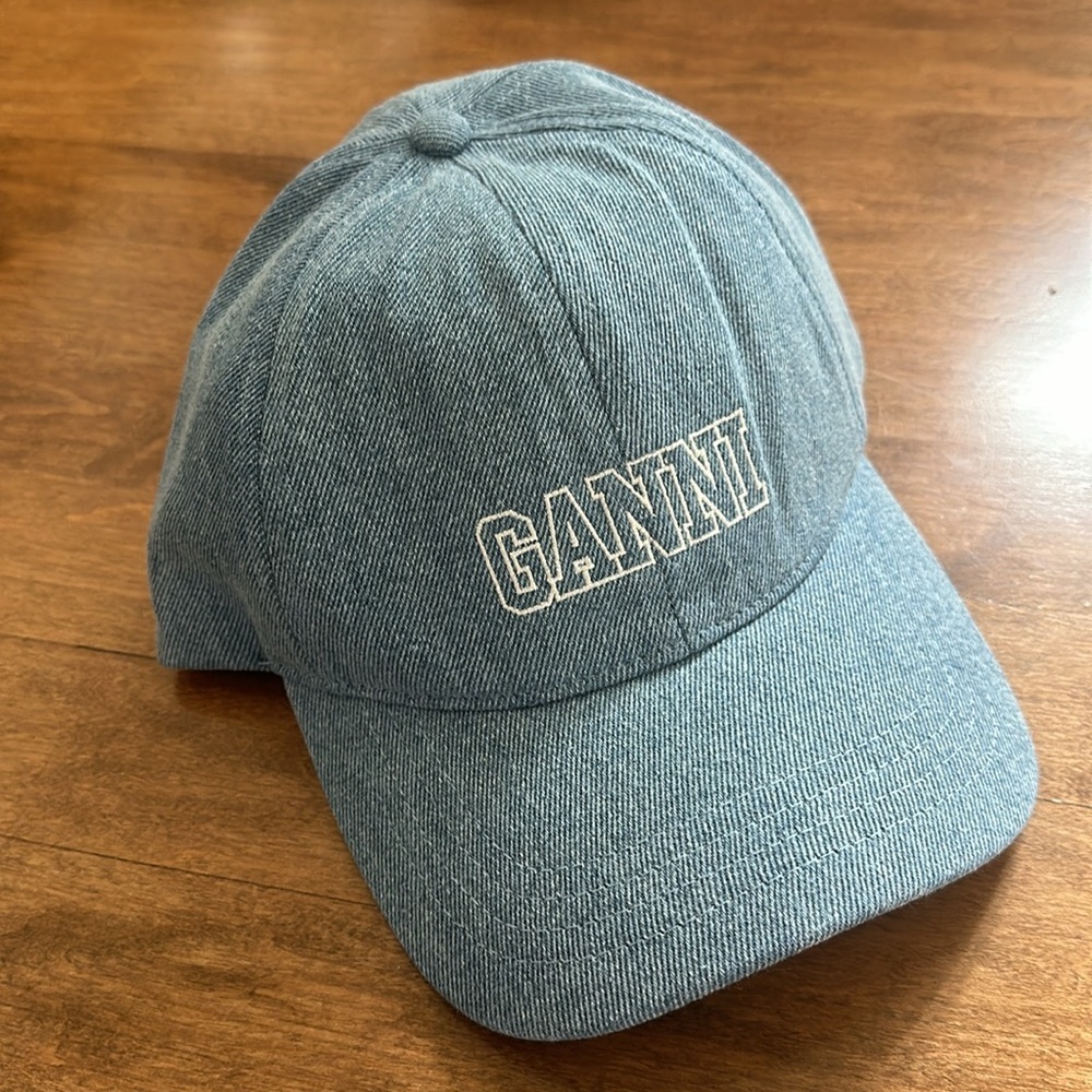 NWT Ganni Denim Cap  Hat | OS - Picture 5 of 8